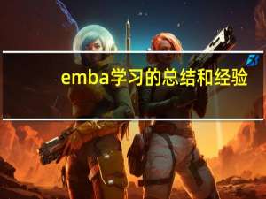 emba学习的总结和经验