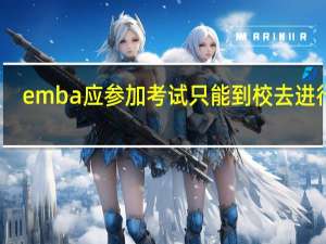 emba应参加考试只能到校去进行吗