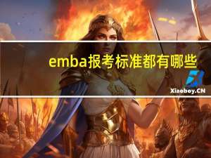 emba报考标准都有哪些