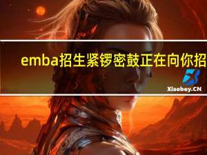 emba招生紧锣密鼓正在向你招手