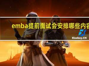 emba提前面试会安排哪些内容
