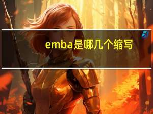 emba是哪几个缩写