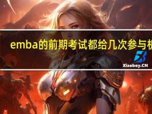emba的前期考试都给几次参与机会