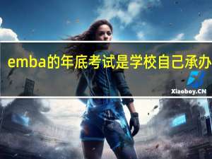 emba的年底考试是学校自己承办的吗