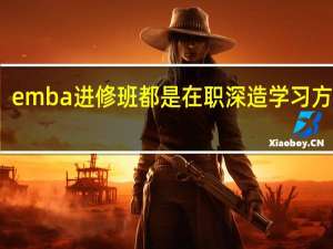 emba进修班都是在职深造学习方式吗