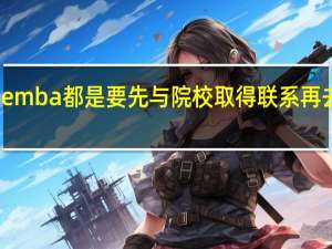 emba都是要先与院校取得联系再去报吗