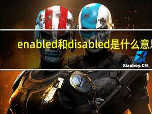enabled和disabled是什么意思