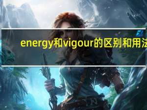 energy和vigour的区别和用法