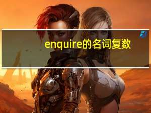 enquire的名词复数