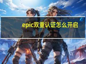 epic双重认证怎么开启（epic双重认证方法）
