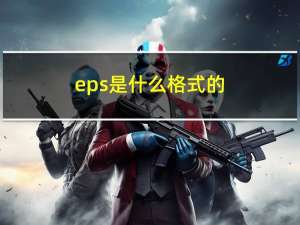 eps是什么格式的（eps是什么格式）