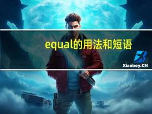 equal的用法和短语