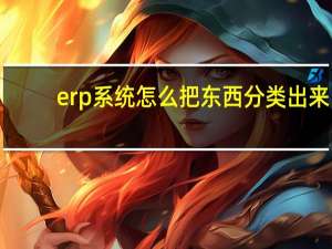 erp系统怎么把东西分类出来