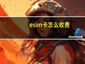 esim卡怎么收费（esim卡）