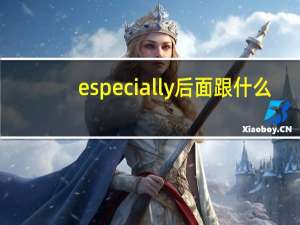 especially后面跟什么