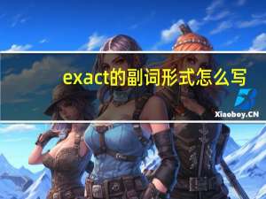 exact的副词形式怎么写