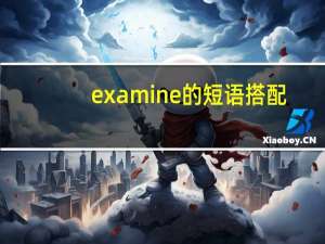 examine的短语搭配