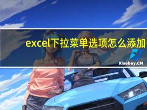 excel下拉菜单选项怎么添加（excel下拉菜单）