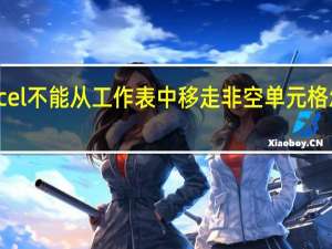 excel不能从工作表中移走非空单元格 怎么解决