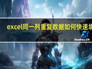 excel同一列重复数据如何快速填充（excel同一列重复数据）