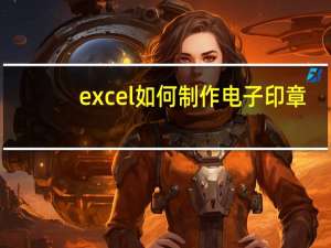 excel如何制作电子印章（如何制作电子印章）