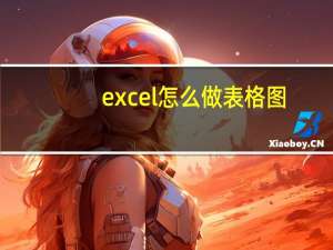 excel怎么做表格图（excel怎么做表格）