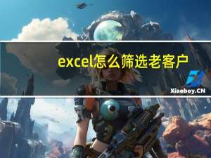 excel怎么筛选老客户（excel怎么筛选）
