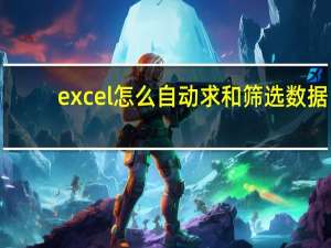 excel怎么自动求和筛选数据（excel怎么自动求和）