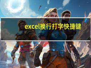 excel换行打字快捷键（excel如何换行打字）