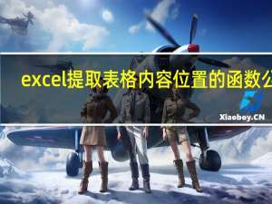 excel提取表格内容位置的函数公式（excel提取表格内容）