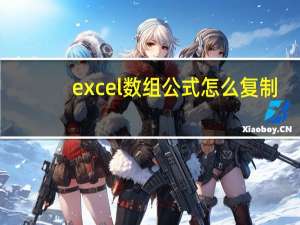 excel数组公式怎么复制（excel数组公式）