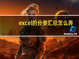 excel的分类汇总怎么弄（excel分类汇总怎么用）