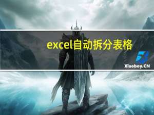 excel自动拆分表格（excel表格合并后拆分）