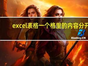 excel表格一个格里的内容分开（excel表格一格分两格）