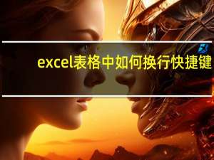 excel表格中如何换行快捷键（excel表格中如何换行）