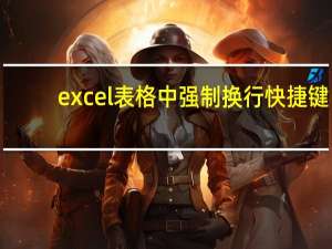 excel表格中强制换行快捷键（excel表格中强制换行）