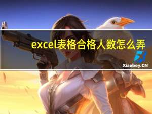 excel表格合格人数怎么弄（excel表格合格率公式）