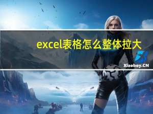 excel表格怎么整体拉大（excel表格整体拉大）