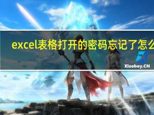 excel表格打开的密码忘记了怎么办（excel文件密码破解）