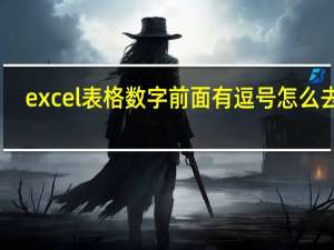 excel表格数字前面有逗号怎么去除（excel表格数字前面有逗号怎么去掉）