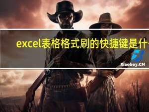 excel表格格式刷的快捷键是什么（格式刷的快捷键是什么）