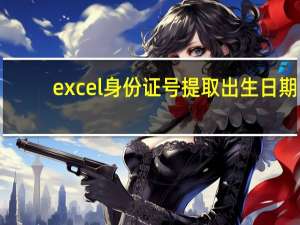 excel身份证号提取出生日期（excel身份证性别）
