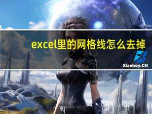 excel里的网格线怎么去掉（excel网格线怎么去掉）