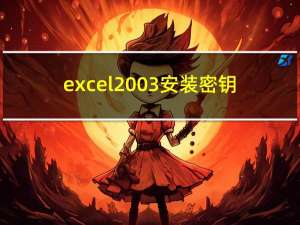 excel2003安装密钥（excel2003产品密钥）