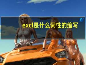 excl是什么词性的缩写