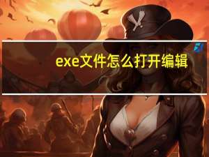 exe文件怎么打开编辑（exe文件怎么打开）