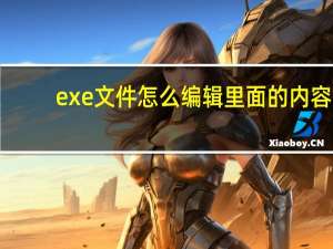 exe文件怎么编辑里面的内容（exe文件怎么编辑）