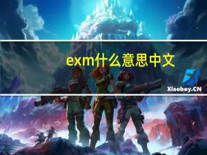 exm什么意思中文（exm什么意思）