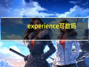experience可数吗
