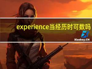 experience当经历时可数吗